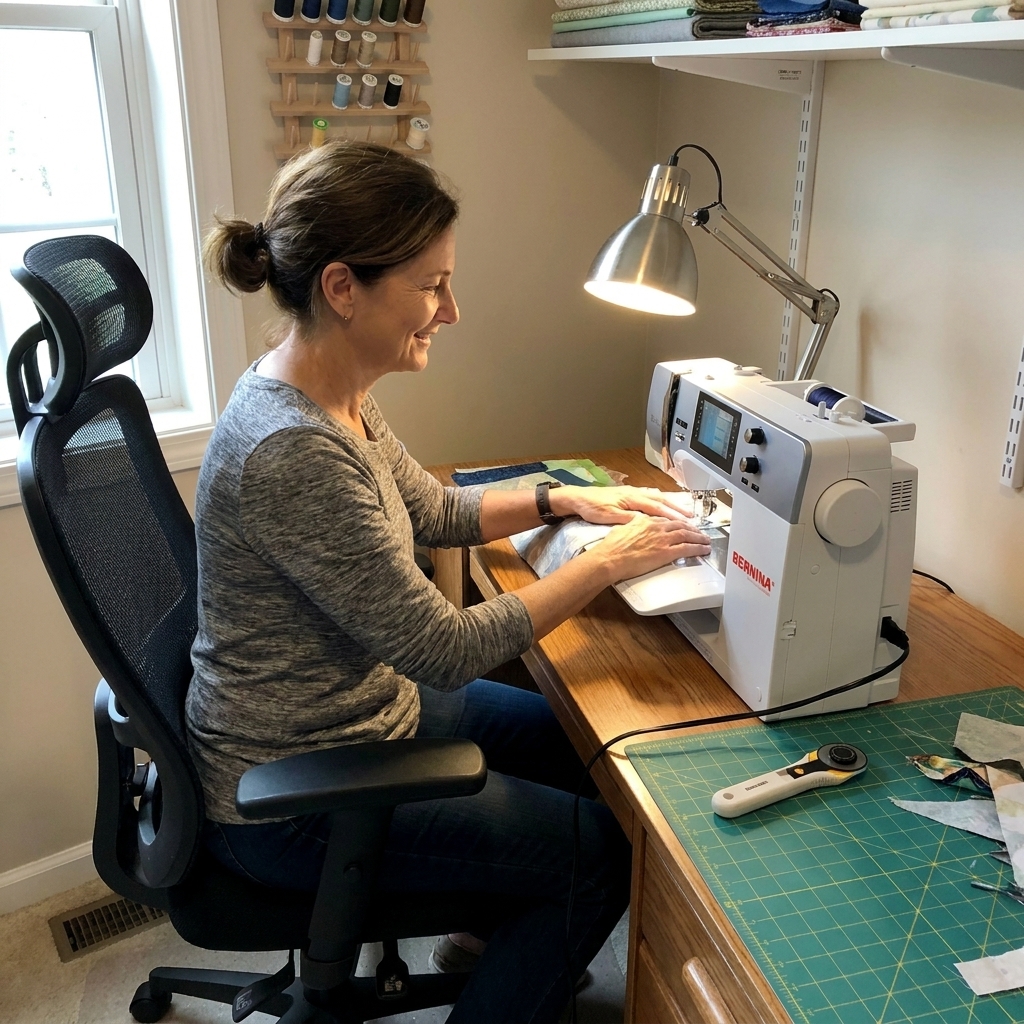 Ergonomic Sewing Station Setup for Small Spaces