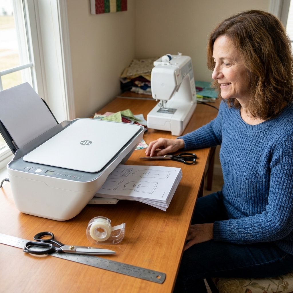 How to Print and Assemble Free PDF Sewing Patterns