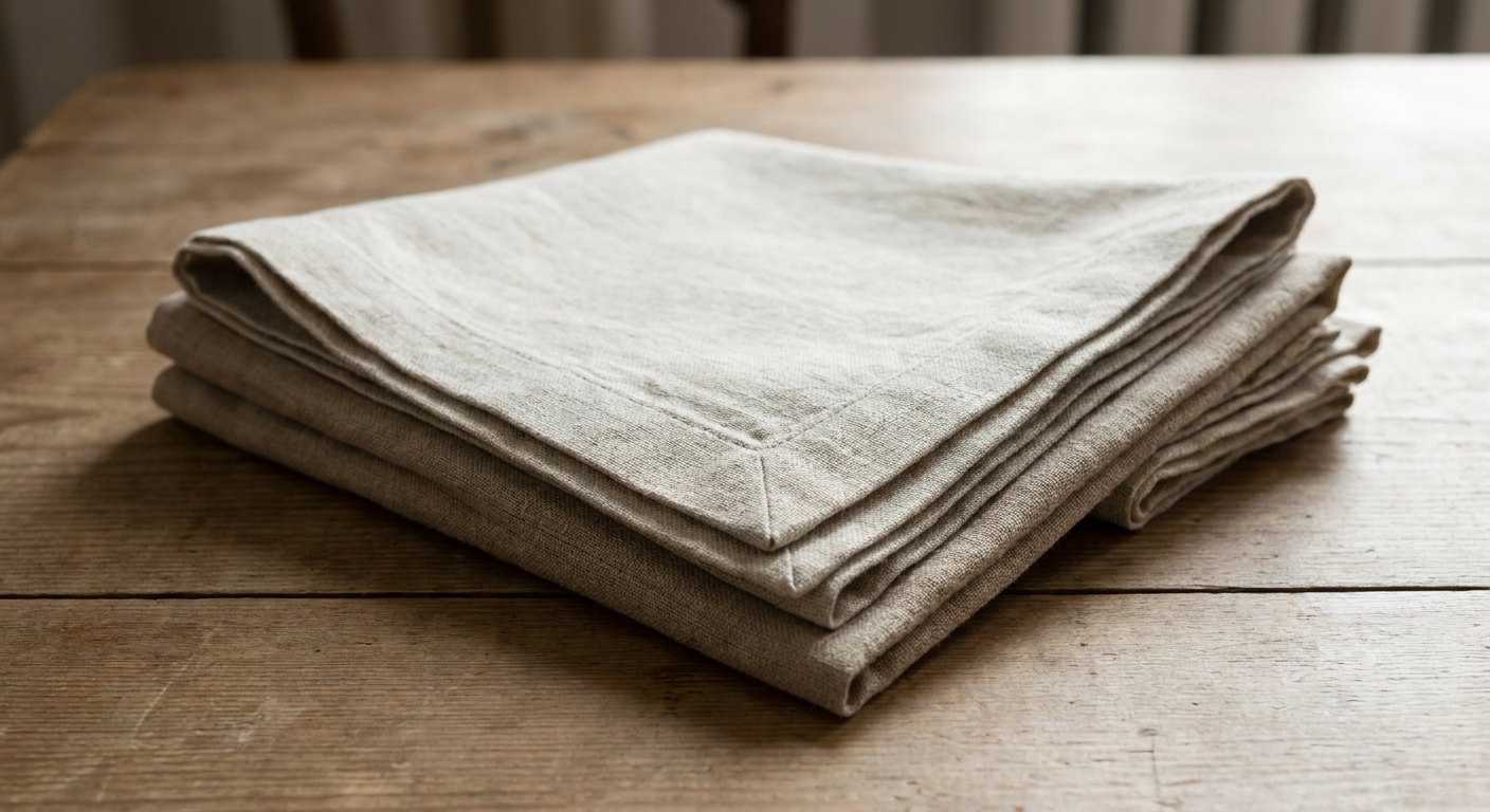 Reusable Cloth Napkins With Mitered Corners